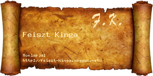 Feiszt Kinga névjegykártya